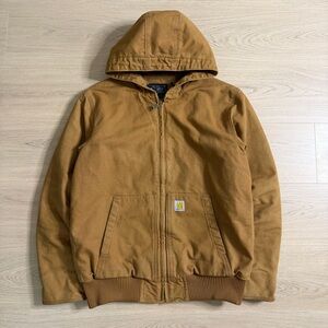 Carhartt J130 Canvas Duck Brown Active Jacket Mens Medium Brown Loose Fit 2023
